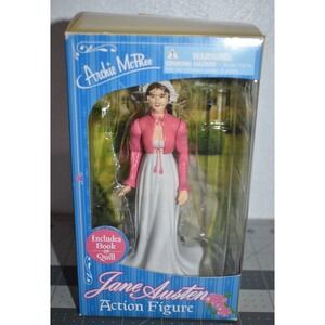 Archie McPhee Jane Austen Action Figure w/ Book Quill NEW Pride and Prejudice